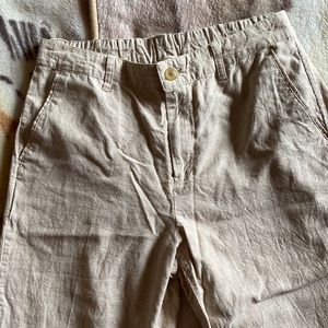 Uniqlo Linen/Cotton blend Straight-Leg Pants